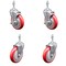 Service Caster 5 Inch SS Red Polyurethane Swivel 10mm Threaded Stem Caster Brakes, 2PK SSTS20S514-PPUB-RED-TLB-M1015-2-S-2 - alternate 2
